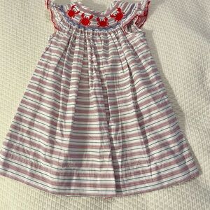 Smocked Striped Dress with Red, White, Blue size 18 month